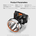 Auoyo Headlamp P50 Powerful LED Headlamp Induction Headlight Waterproof Work Light USB Rechargeable Emergency Light Head-mounted Lamp for Outdoor Running Fishing Hiking. 