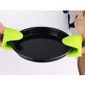 2Pc Silicone Oven Mitts Heat Resistant Gloves Tray Dish Holder Anti-slip Pot Mitten Finger Protector Cooking Baking Tools. 