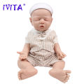 IVITA WB1528 43cm 2508g 100% Full Body Silicone Reborn Baby Doll Realistic Male Baby Toys with Clothes for Children Dolls Gift. 
