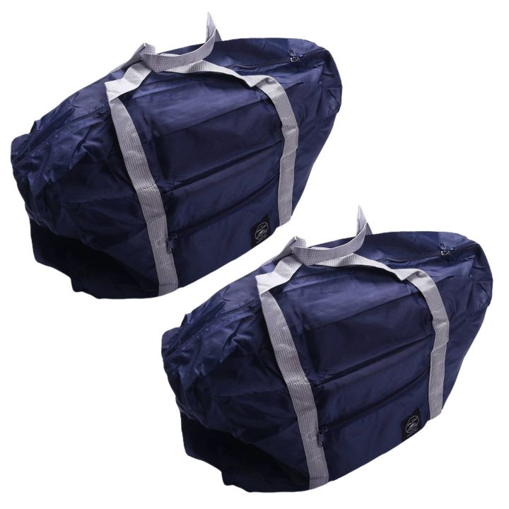 (VDZI) 2X Multifunction Large Capacity Casual Folding Waterproof Luggage Storage Bags Navy