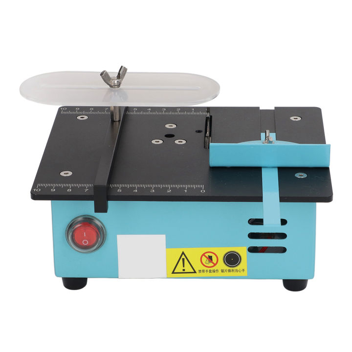 Table Saw Machine Woodworking Table Saw Speed Adjustment 4000RPM Mini Low Noise US Plug 110-240V Rust Resistance for Hand Made Works