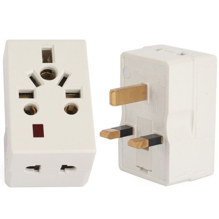 13A Multi Plug - Multi Socket - 13A Square Pin - Universal Multi Plug Adapter - Travel Adapter