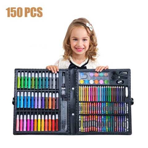 150Pcs/Set%20Kids%20Art%20Drawing%20Painting%20Tool%20Marker%20Pens%20Wax%20Crayon%20Oil%20Pastel%20Gift%20Drawing%20Set,%20150%20Pieces%20Art%20Set%20for%20Painting%20Including%20Oil%20Pastels,%20Watercolor,%20Acrylic%20Paint,%20Coloured%20Pencils,%20for%20Kids,%20Beginners,%20Artist%20-%20Image%207