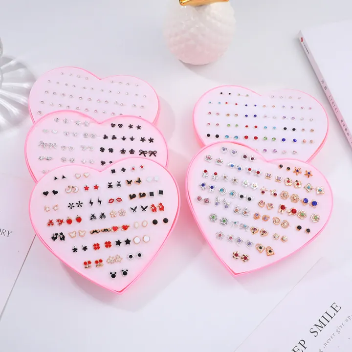 1Set%20Cute%20Exquisite%20Multicolor%20Cartoon%20Hypoallergenic%20Plastic%20Stud%20Earrings%20Set%20For%20Women%20Girl%20Wedding%20Christmas%20Gifts%20Jewelry%20-%20Image%202