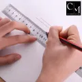 3 Pcs Stainless Steel School Office Ruler 15/20/30cm Drawing Measuring Ruler | Wood Work Measuring Ruler. 