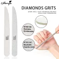 Monja Nail File Double Side Sandpaper Buffer 100/180/240 Grit Nail Polish File Gel Nail Polish File DIY Nail File Sanding Tools. 