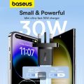 Baseus GaN5 30W Type-C Mini Fast Charger UK Plug. 