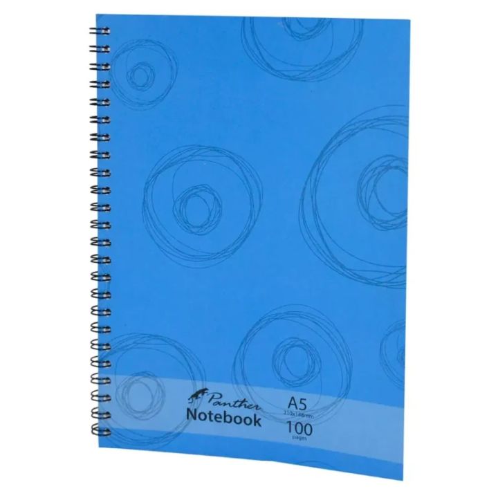 Note Pad A5 Side Spiral Ruled – Blue Circle