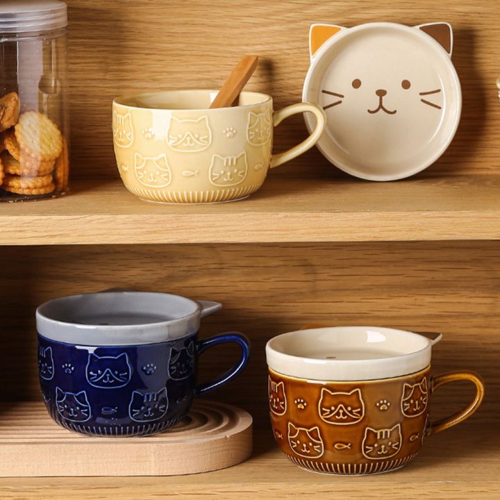 Creative%20Ceramic%20Coffee%20Mugs%20with%20Lid%20Cute%20Cat%20Porcelain%20Cup%20Family%20Breakfast%20Milk%20Juice%20Cup%20Beverage(Yellow)%20-%20Image%203