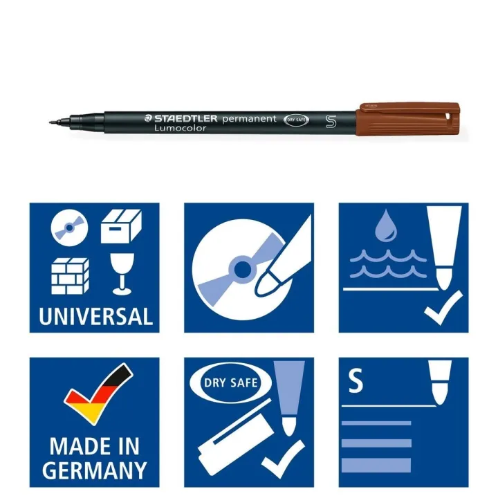 STAEDTLER%C2%AE%20Lumocolour%20Universal%20Permanent%20Marker%20313%20S%200.4%20Tip%20-%208%20Colours%20-%20Image%202