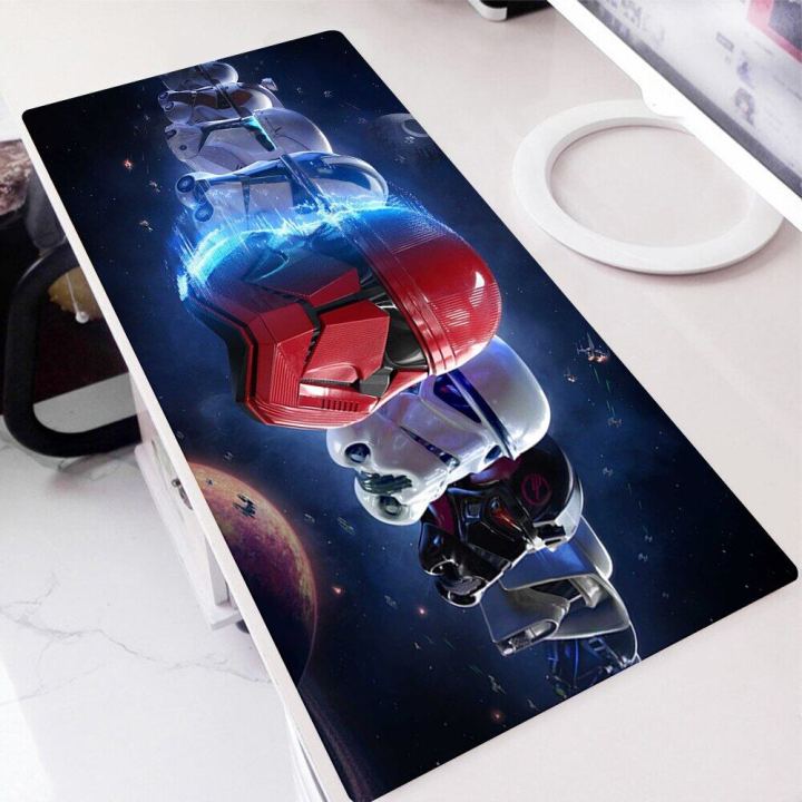 800mm*300mm Stars Wars Mouse Pads Extended Mousepad Natural Rubbe Non-slip Gaming Mouse Pad Mat Locking Edge for PC Desktop Rug