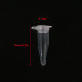 【EleganceEssence】Wholesale Micro 0.2ml Centrifuge Tube 50 Test Tubes Transparent Plastic Tube Container Science Laboratory Test Accessories Lid. 