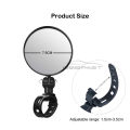 Geepact 2 PCS Bicycle Mirror Rearview Mirror Handlebar Rearview Wide Angle 360°Rotate Looking Glass Universal Cycling  Rear View Mirror  for Bike Scooter Motorcycle. 