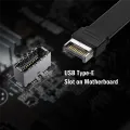 USB 3.1 Front Panel Type E Male To USB-C Type C Expansion Cable Computer Motherboard Connector Wire Cord Line, 80Cm. 