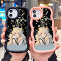AMORVOR for Samsung A05S A05 A04S A03S A03 A04E A04 A02S M02S Back Cover Cute Rich Girl Pattern Luxury Phone Case Macaron Wave Soft Silicone Mobile Cover. 