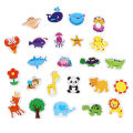 12Pcs Mix Ocean Animals Wooden Fridge Magnet Creative Cartoon 3D Stickers Toys. 