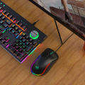 HXSJ J300+V400 Keyboard and Mouse Combo RGB Lighting Programmable Gaming Mouse & One-handed Game Keyboard for PC Laptop Desktop Gamer Officer. 