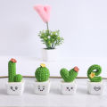 1/5/10Pcs Mini Cactus Flower Miniature Figurines Pot Succulent Plants Fairy Garden Kiniature Ornament DIY Home Decor. 