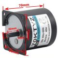 220V AC 40W Low Speed Geared Motor 70KTYZ Permanent Magnet Synchronous Motor Adjustable Direction High Torque Low Noise Motor. 