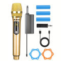 BOMGE  handheld microphone, metal 2.4g microphone system with 1800MAh rechargeable, suitable for karaoke, parties, weddings. 