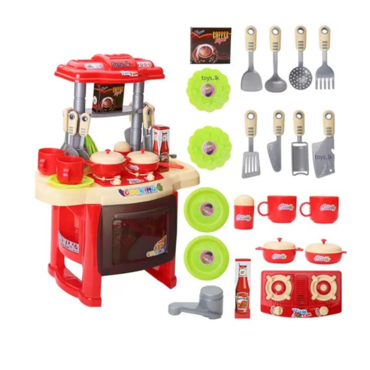 New Kids Kitchen Set Children Kitchen Toy Cooking Simulation
