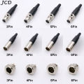Jcd 3/4/5/6 Pin Mini Xlr Female Jack/male Plug Chassis Panel Mount Socket Audio Microphone Soldering Connector Mini Xlr Adapter. 