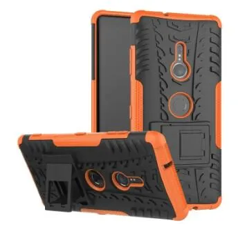 For Sony Xperia XZ3 Heavy Duty Armor Tough Hybrid Shockproof Dual Layer Kickstand Protective Case Cover