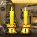 Auoyo LED Candles Christmas Electronic Candle Lamp Light Flameless Window Candle Lights Battery Operated Candles for Home Indoor Decor Festival Celebration. 