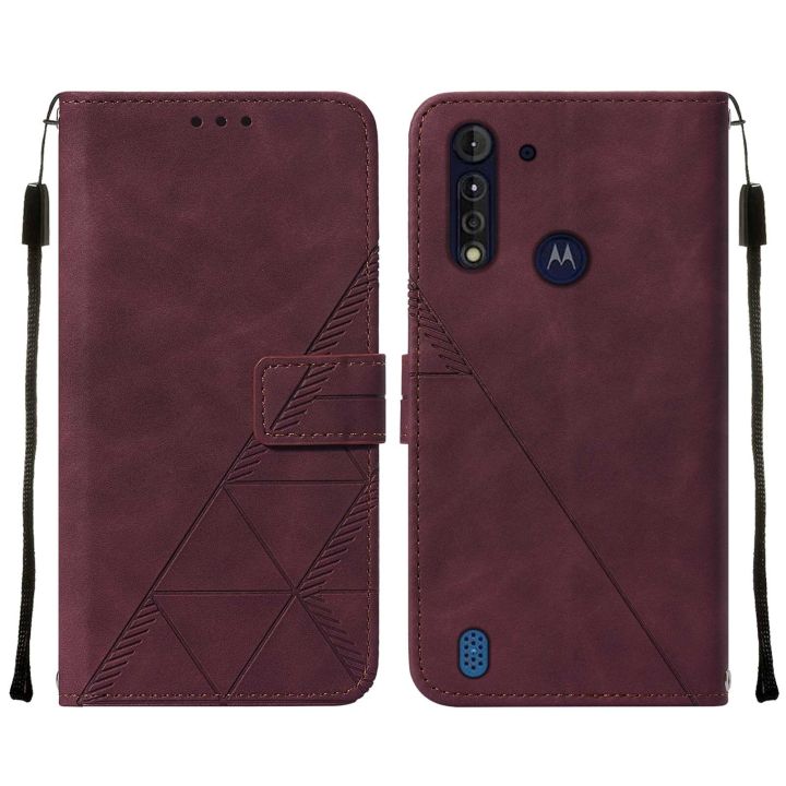 lthmy for Motorola Moto G8 Power Lite case slim Embossed PU