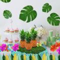 12Pcs/lot Tropical Beach Hawaiia Tree Palm Decor Jungle For Monstera Leaves Artificial. 