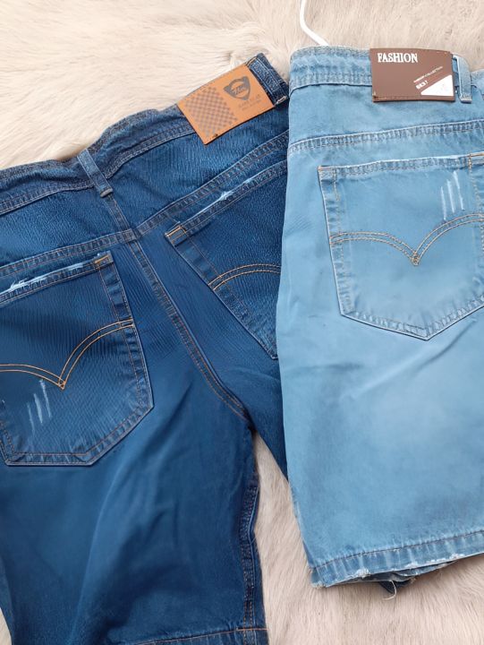 Patch Denim Short  For Men