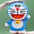 Children's toys female tall small pellet assembly compatible with LEGO bricks Doraemon blue fat difficulty fun gift boutique. 