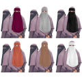muslim Women and girls Hijab color single Niqab Veil Face Cover Scarf Shawl. 