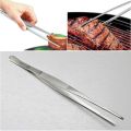 2PCS Kitchen Tweezers Grill Tongs Stainless Steel Long Chef Food Clip BBQ Meat Beef Tong Bar Bartending Tweezer 30cm. 