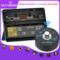 Rechargeable MIDI Foot Controller Portable MIDI Foot Controller Pedal Wireless MIDI System. 