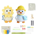 Beginner Crochet Kit Cute Ducks Crochet Kit Peasy Yarn Hook Needles with Instruction Tutorials Video Tutorials. 