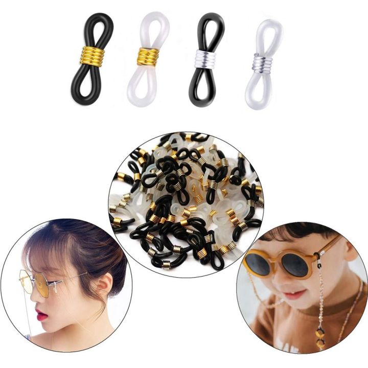 Spectacle Ring Using 50PCS Rubber Adjustable Glasses Ring Spectacle End Connectors Eyeglass ...