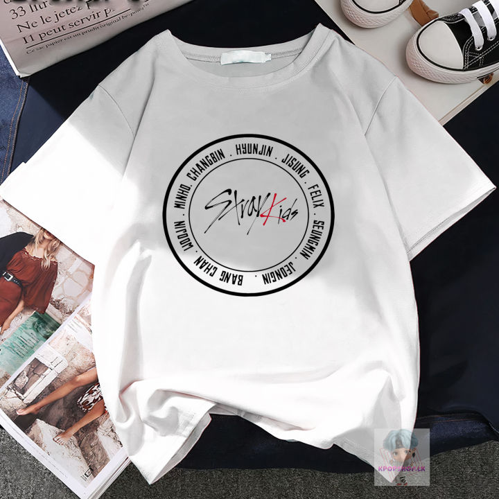 SKZ%20Tshirt%20KPOP%20Straykids%20Logo%20Branded%20T%20shirt%20Crew%20Round%20Neck%20Tshirts%20T-shirt%20-%20Image%202