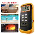 Digital K-Type Thermocouple Thermometer (-50-1300°C) with Dual Channels 4 Probes Handheld High Temperature. 