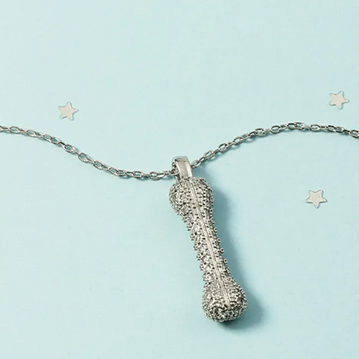 Star%20Wang%20Yibo%20Full%20Diamond%20Dog%20Bone%20Necklace%20Men's%20Hip%20Hop%20Simple%20Fashion%20Japan%20and%20South%20Korea%20Niche%20Personality%20Pendant%20-%20Image%204