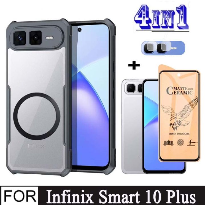 Infinix%20Smart%2010Plus%20Shockproof%20Phone%20Case%20for%20Infinix%20Smart%2010%20Pop%2010%20X6725%204in1%20Tempered%20Glass%20Screen%20Protector+With%20Magnetic%20Wireless%20Charging%20Sticker+%20Camera%20Lens%20Film%20-%20Image%202