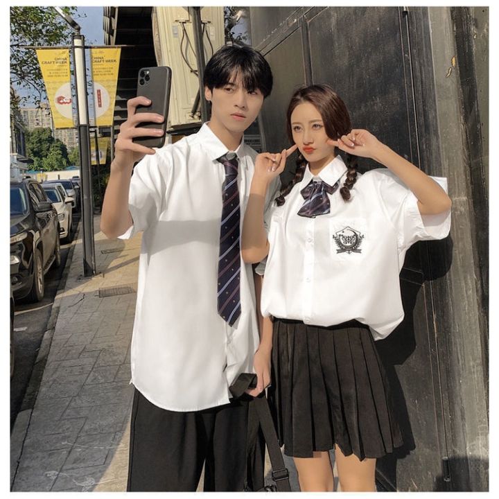 Uniform%20Customized%20College%20Style%20School%20Uniform%20Full%20Set%20dk%20Graduation%20Business%20Attire%20High%20School%20Student%20Genuine%20Short%20Sleeve%20Suit%20Male%20Shirt%20Student%20-%20Image%202