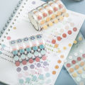 Sweet Journal Morandi Based Dot Washi Tape PET Stickers INS Album Diary Journal Decorative Scrapbooking DIY Sticker. 