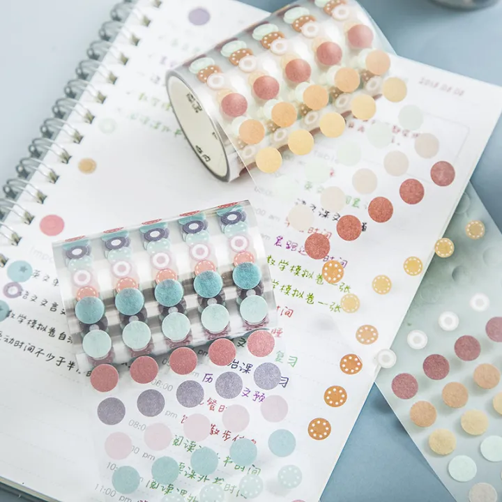 Sweet%20Journal%20Morandi%20Based%20Dot%20Washi%20Tape%20PET%20Stickers%20INS%20Album%20Diary%20Journal%20Decorative%20Scrapbooking%20DIY%20Sticker%20-%20Image%203