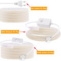 Natural/Warm Tube Light Flexible LED Waterproof Strip Neon COB Light Adjustable 220VLED Dimmer Switch Plug Kit 288 High Gloss White. 