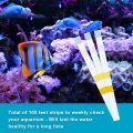 100PCS Water Test Strips Fish Tank Testing Strips Aquarium Testing Strips For Total Hardness Nitrite Nitrate Carbonate PH. 