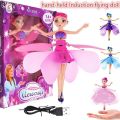 Magical Flying Fairy Toy Doll Hand Sensor Control USB Powered Magic Flying Fairy Sky Dancers Rainbow Glitter Princess For Girls Boys (Random Color). 