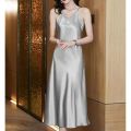 Design Silk Sling Dress Women's Popular Acetate Satin New Summer Slim Fit Inner Wear Imitation Satin Dress. 