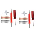 Valve Core Tool Set 40Pcs Valve Cores, 4-Way Valve Tool, Dual Single Head Valve Core Remover, Tire Repair Tool. 