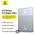 Baseus Blade2 12000mAh Power Bank | 65W Fast Charging Ultra Thin Digital Display Intelligent Edition Battery Pack For Laptop/MacBook Pro, iPad, iPhone, and All Smart Phones - Silver. 